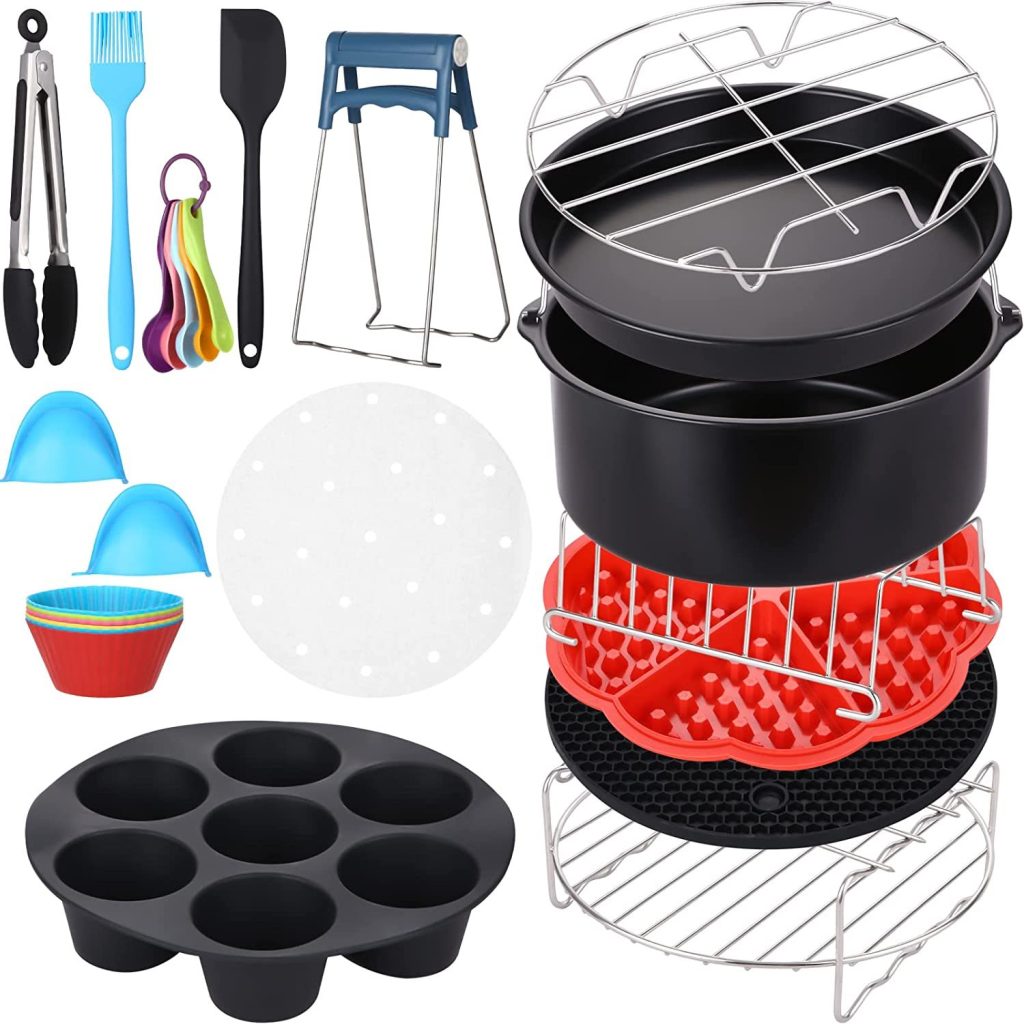 mumisuto Set di 9 Accessori friggitrici ad Aria, Accessori Friggitrice ad  Aria, Accessori Airfryer, Kit Friggitrice ad Aria Adatto per Friggitrice ad  Aria 5,5L : : Casa e cucina